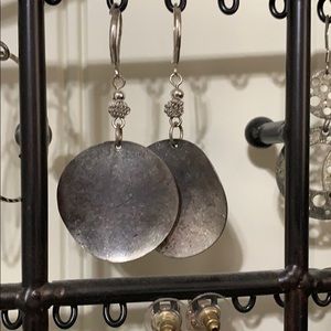 Grey circle earrings!